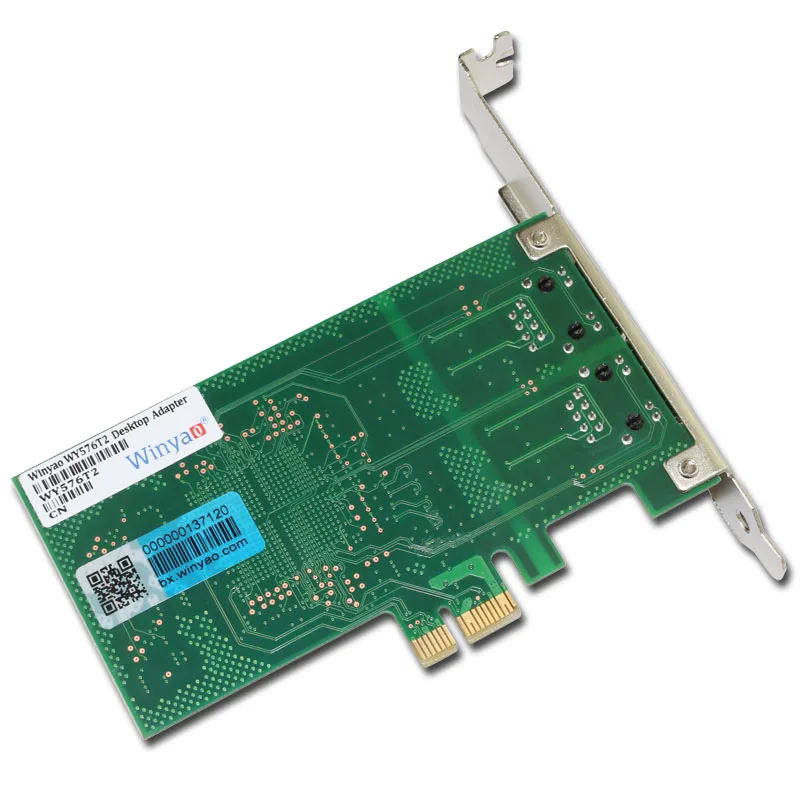 Winyao WY576T2 PCI-e X1 двойной Порты и разъёмы серверный адаптер Медь RJ45 Gigabit 1000 Мбит/с Ethernet сетевой карты для 82576 E1G42ET lan