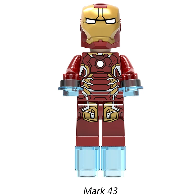 Ironman Iron man Hall of Armor Mark21 Mark85 Bricks for figures Christmas Super Heroes Building BlockS Bricks Toys For Children - Цвет: Красный