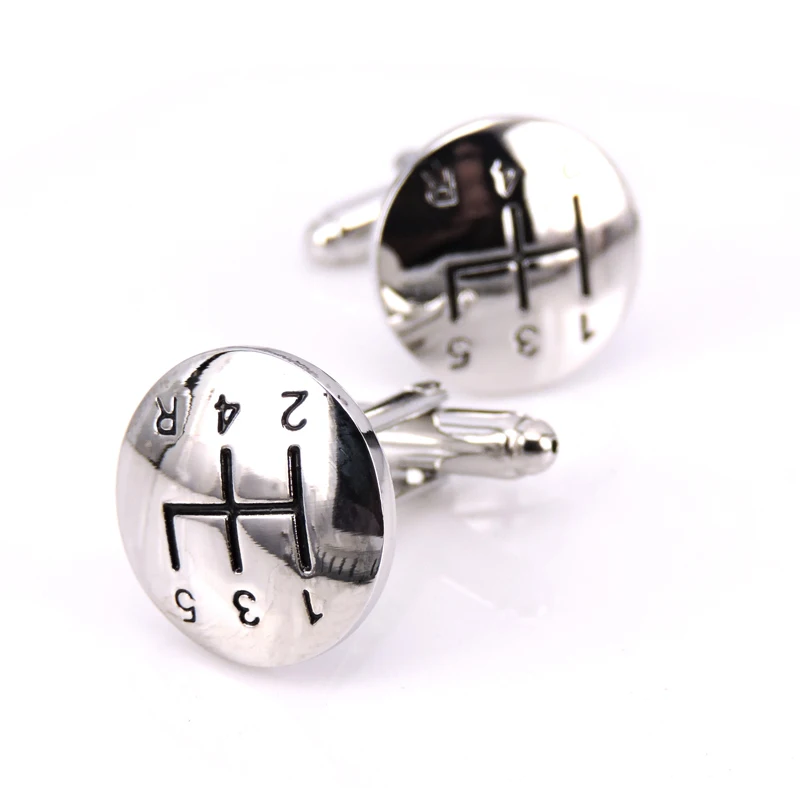 WN stainless steel of high quality sports cars logo manual gear silver cufflinks French shirts cufflinks fashion novelty gifts WN stainless steel of high quality sports cars logo manual gear silver cufflinks French shirts cufflinks fashion novelty gifts