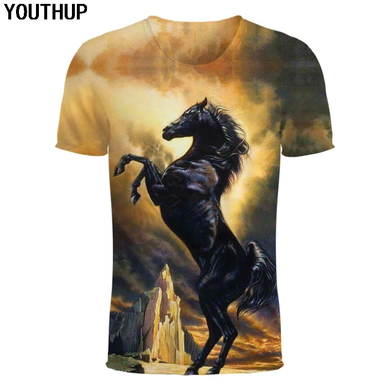 Мужские футболки YOUTHUP 2020 с 3d рисунком модные летние мужские уникальным дизайном и