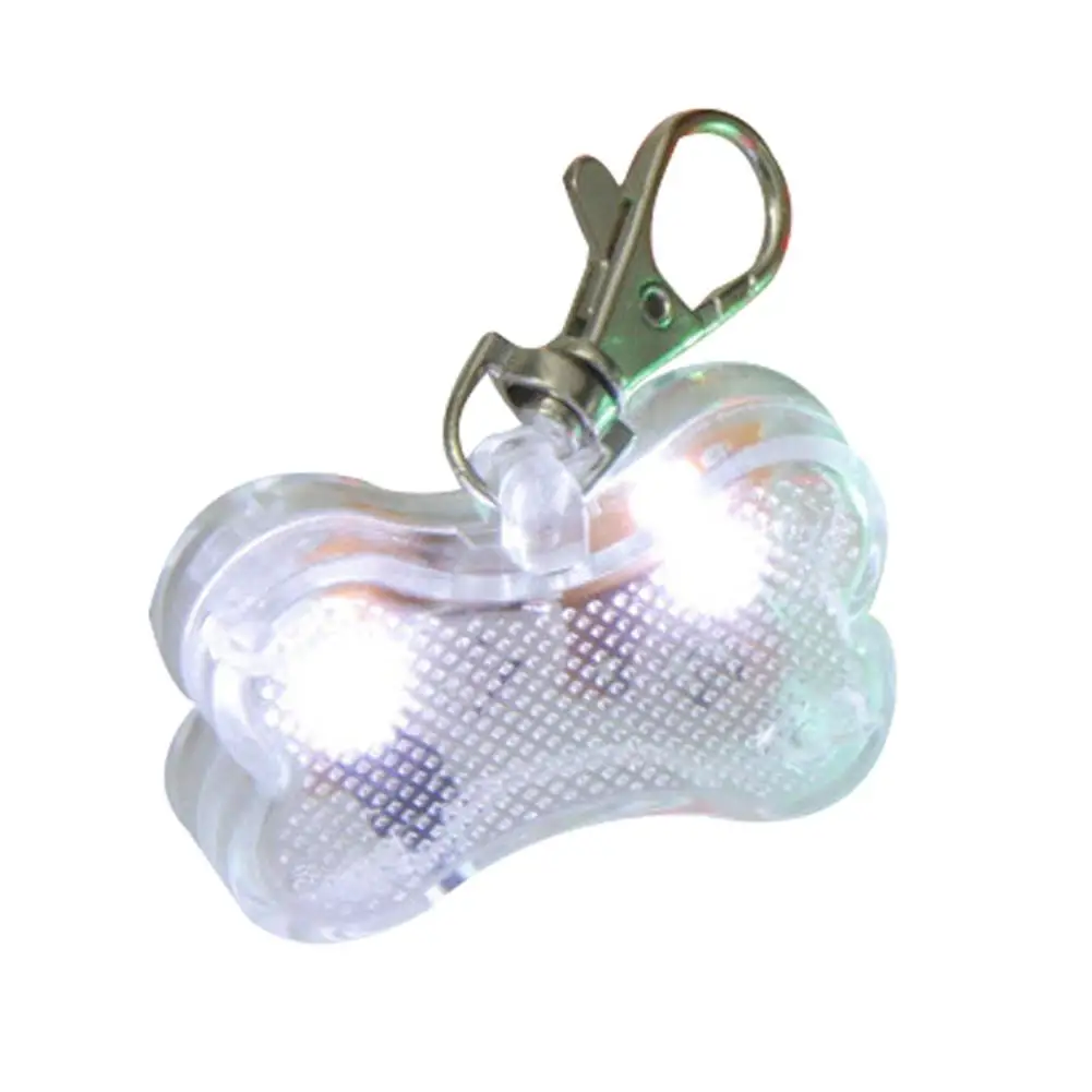 

Pet Supplies LED Light Up Dog Bone Shape ID Tag Pet Safety Collar Pendant for Outdoor Walking