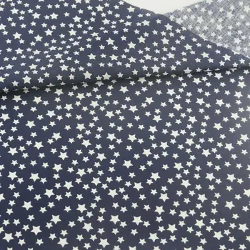 

Blue Cotton Fabric Lovely White Star Patchwork Clothing Doll DIY Scrapbooking Decoration Sewing Cloth Beginner Practice