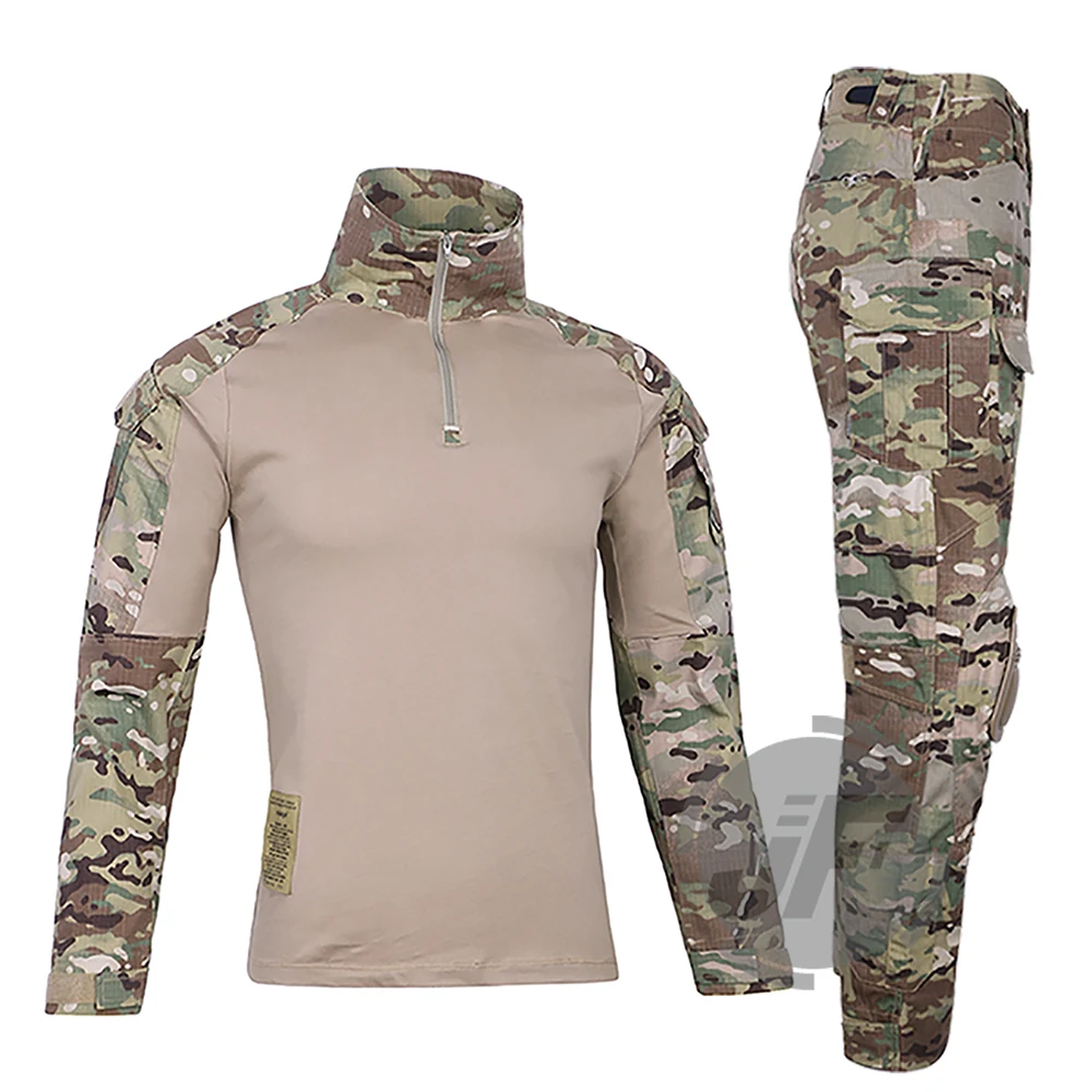 Тактический Emerson для женщин BDU G3 боевая униформа рубашка и брюки Emersongear штурмовые топы и брюки+ наколенники MultiCam
