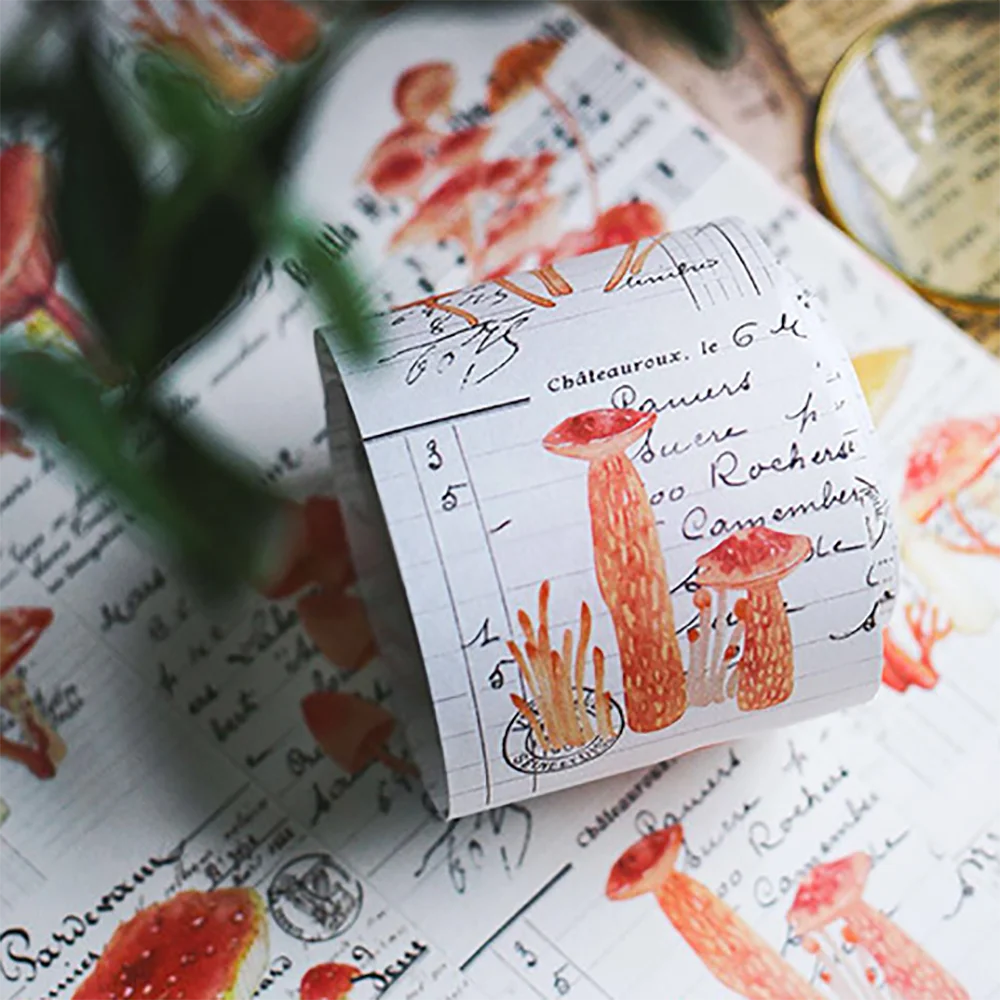 

Kawaii Retro Plant Washi Tape Vintage Masking Tapes Scrapbooking Notebook Diary Self Adhesive Decorations Stationery Paper tape