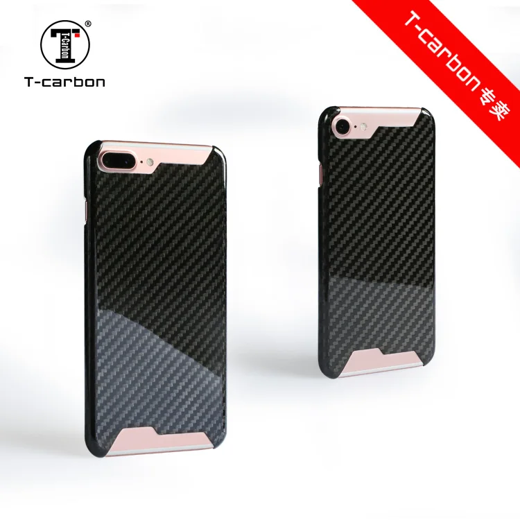 T-carbon роскошный кожух, чехол для мобильного телефона глянцевый черный