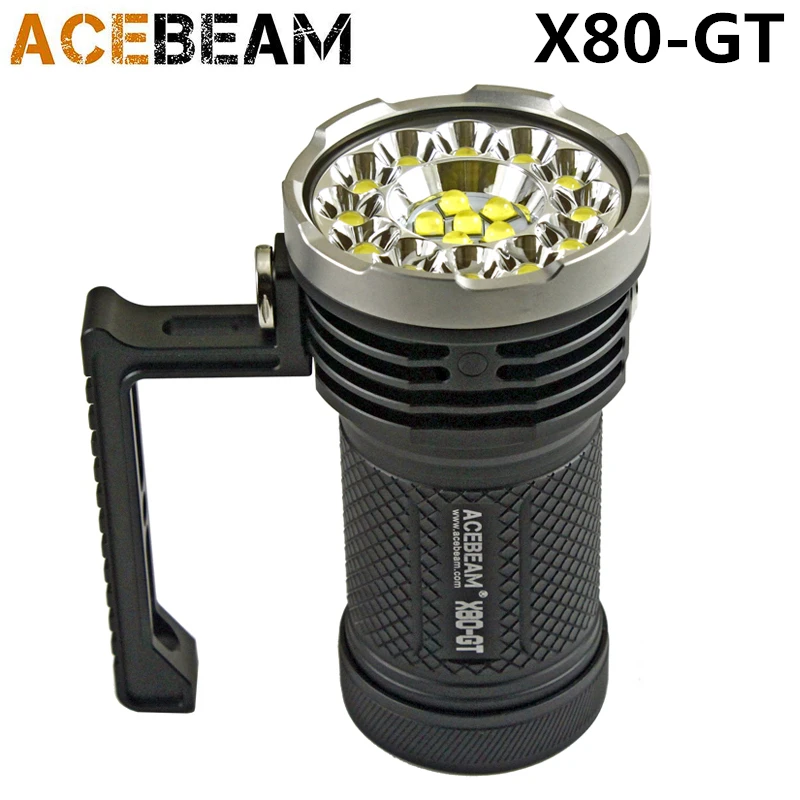 Acebeam X80GT фонарик 18 * CREE XHP50.2 max 32500 люмен луч бросок 369 м факел с 4*3100 мАч батарея NITECORE I4