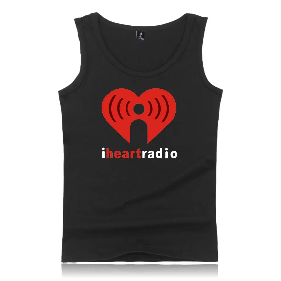 IHeartRadio безрукавка Свободные повседневные топы дизайн жилет с круглым вырезом летние модные топы с принтом Футболки iHeartRadio музыка фестиваль Одежда