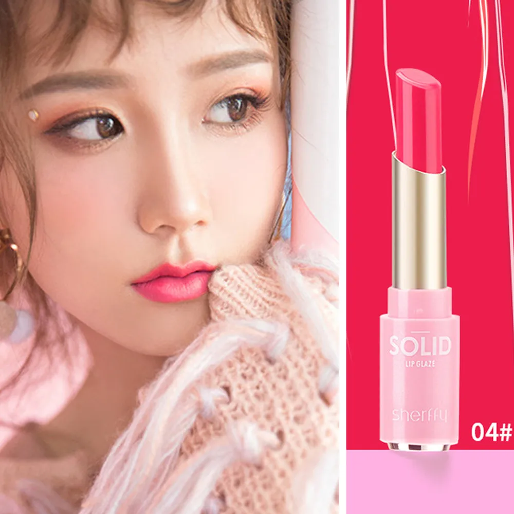 Для девочек розовая помада для губ Sexy Lipstick металлический блеск для губ долговечный пигмент Gloss жидкая матовая комплект волшебный блеск для губ Stick Цвет
