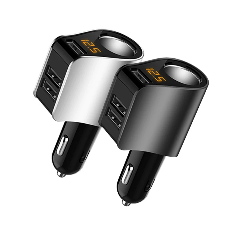 Универсальное 3 Usb Автомобильное зарядное устройство 3.1A автомобильное прикуриватель USB Автомобильное зарядное устройство с автомобильным дисплеем напряжения для iphone6 7 Sumsung Xiaomi