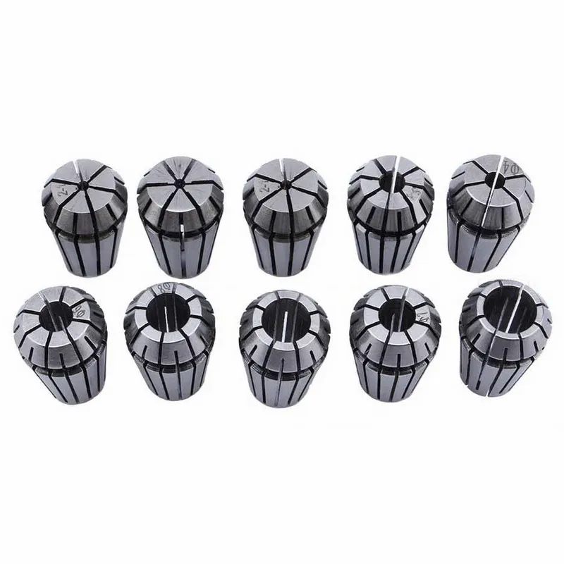 

Hot!10Pcs/lot ER16 1-10mm Spring Collet Set For CNC Milling Machine Engraving Lathe Tool VEC57