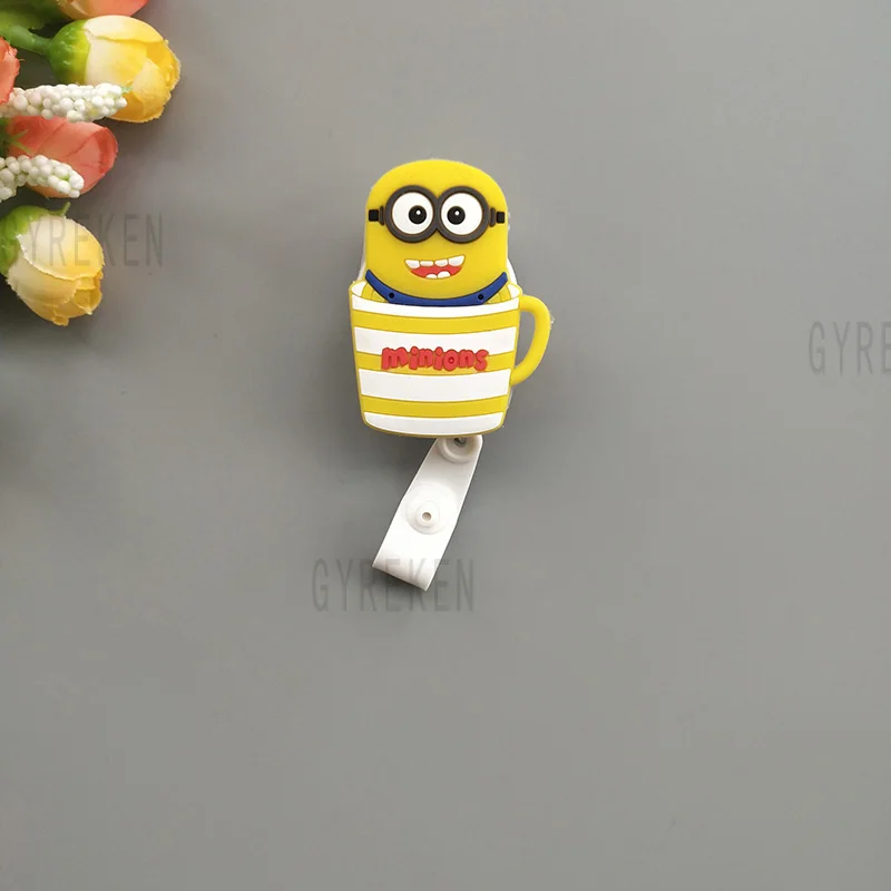Kawaii мультфильм чашки дизайн мультфильм медсестры высокого качества раскладной держатель для бейджа Держатель Pull ID карты держатель для бейджика - Цвет: 4