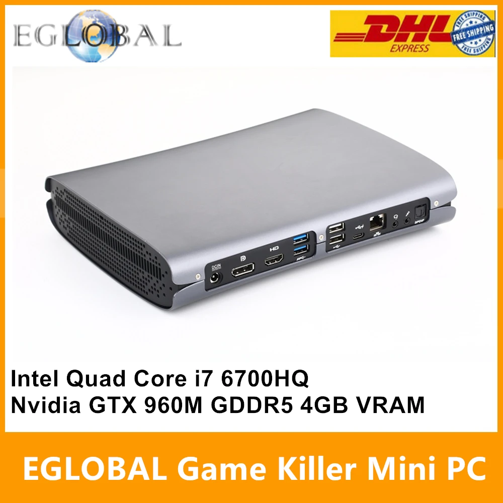 Мини компьютер Eglobal Game Killer 4 ядерный процессор Intel i7 6700HQ GTX 960M GDDR5 Гб видеоозу 1 * HDMI DP