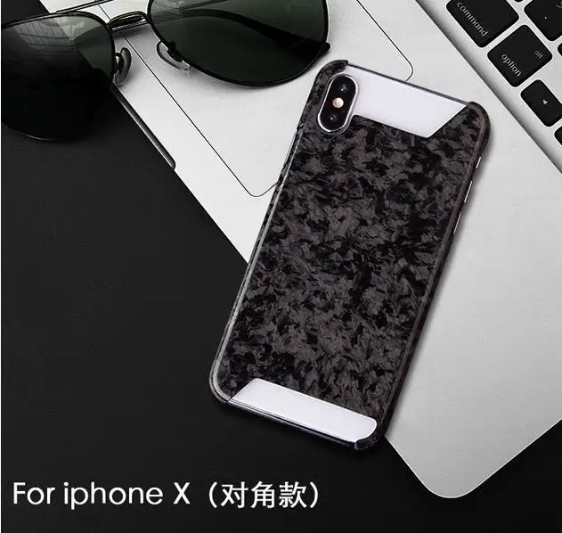 Диагональ, полный пакет кованые композитные углеродного волокна Чехол полное покрытие для Apple iPhone 6s 6s plus7 7 plus 8 8 plus X