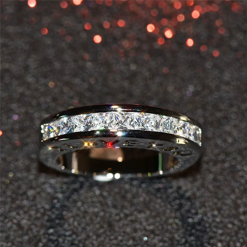 Новое милое женское кольцо с гравировкой I LOVE YOU, роскошный модный серебристый циркониевый камень, кольцо, обещание на помолвку, кольца для женщин