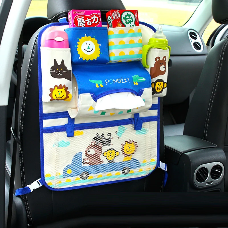 Мультяшная автомобильная сумка для хранения на спинку сиденья, органайзер для детей с изолированным карманом, универсальная защита для укладки, авто аксессуары