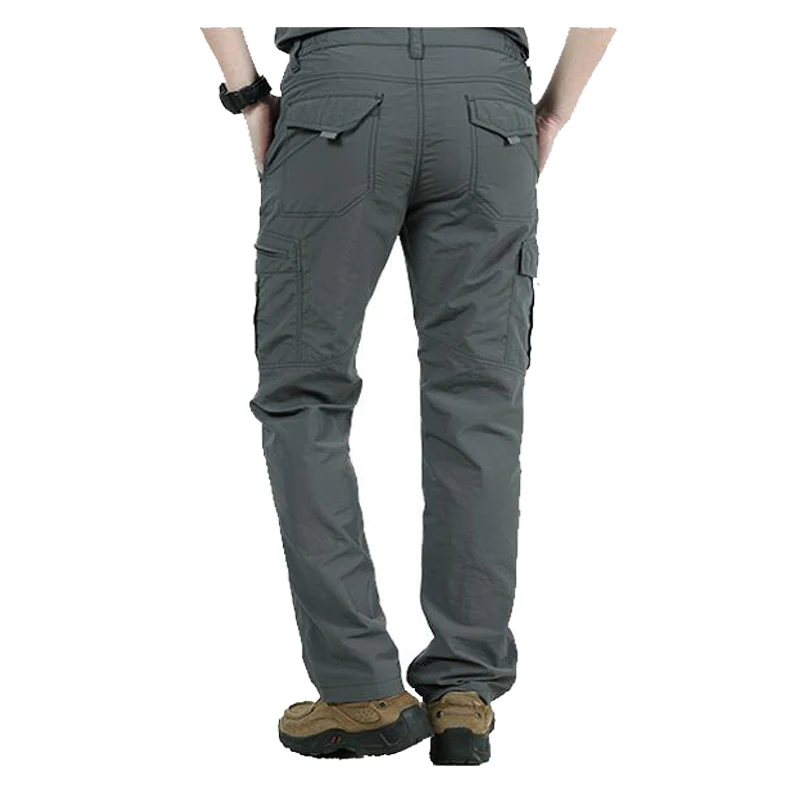 Men Quick Dry Summer Army Military Pants Casual Trousers Men's Tactical Cargo Pants Male lightweight Waterproof Trousers M-4XL cargo pants military cargo pants men casual pants