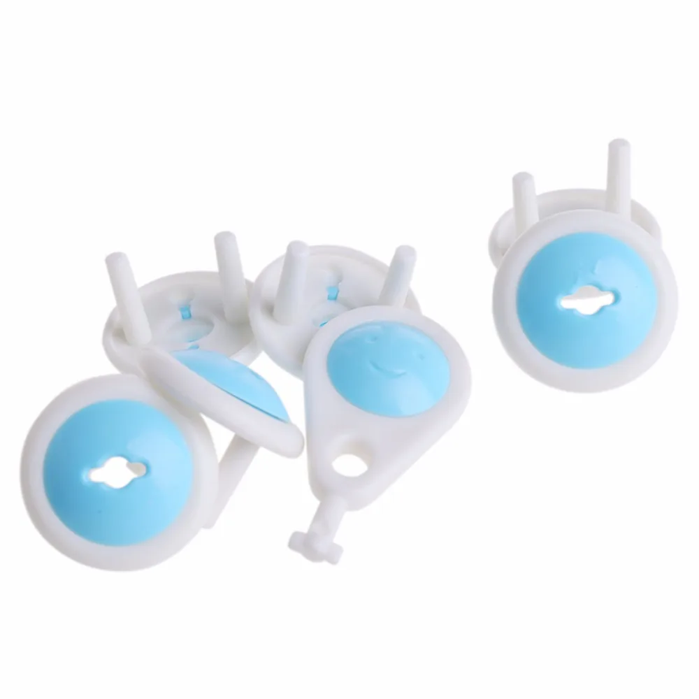 6Pcs Power Baby Electric Lock Outlet European Russian Standard 2 Plug Baby Child Infant Kids Plug Covers Safety in Socket