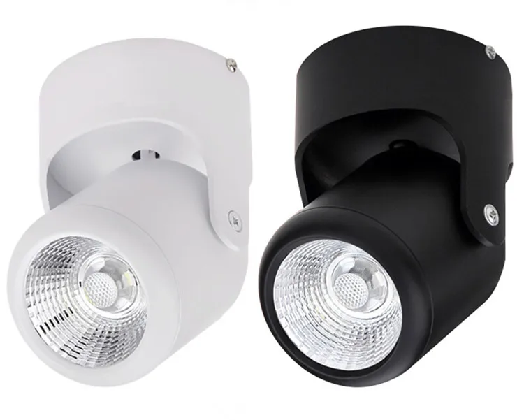 

Free Shipping White shell/Black shell 10W/15W Warm Cold White/ Natural White Surface Mounted COB Led Down Light Led Spot light