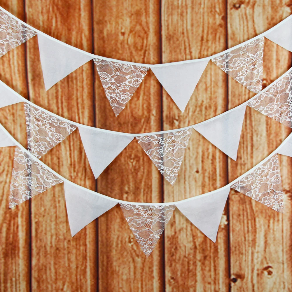 vintage style bunting by pretty bunting 2 m mini 4 × 4 inch flag