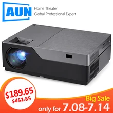 AUN проектор Full HD M18UP, 1920×1080 Разрешение. Android wifi светодиодный проектор, для 4 K видео Бимер. (Опционально Поддержка M18 AC3)