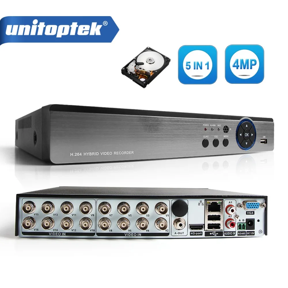 

16Ch AHD DVR 4MP AHD CVI TVI DVR 4M CCTV Video Recorder Hybrid DVR NVR HVR 5 In 1 3531 Chip For CCTV Surveillance System P2P
