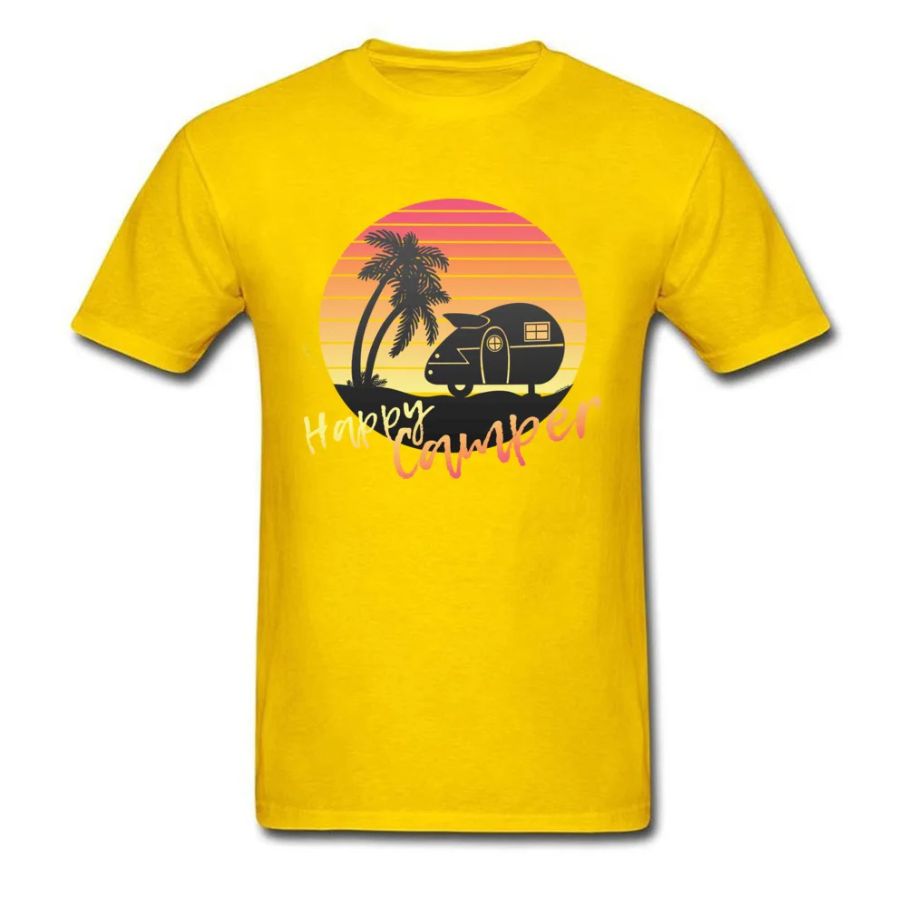  Comics Tops Tees Fashion Short Sleeve Mens T-shirts TpicOriginaltitle Customized Fall Tee Shirts Crew Neck Top Quality Happy Beach Camper yellow