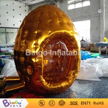 

Customized golden egg type inflatable cash machine promotional 2.2 Meters high inflatable money blowing booth toy tents