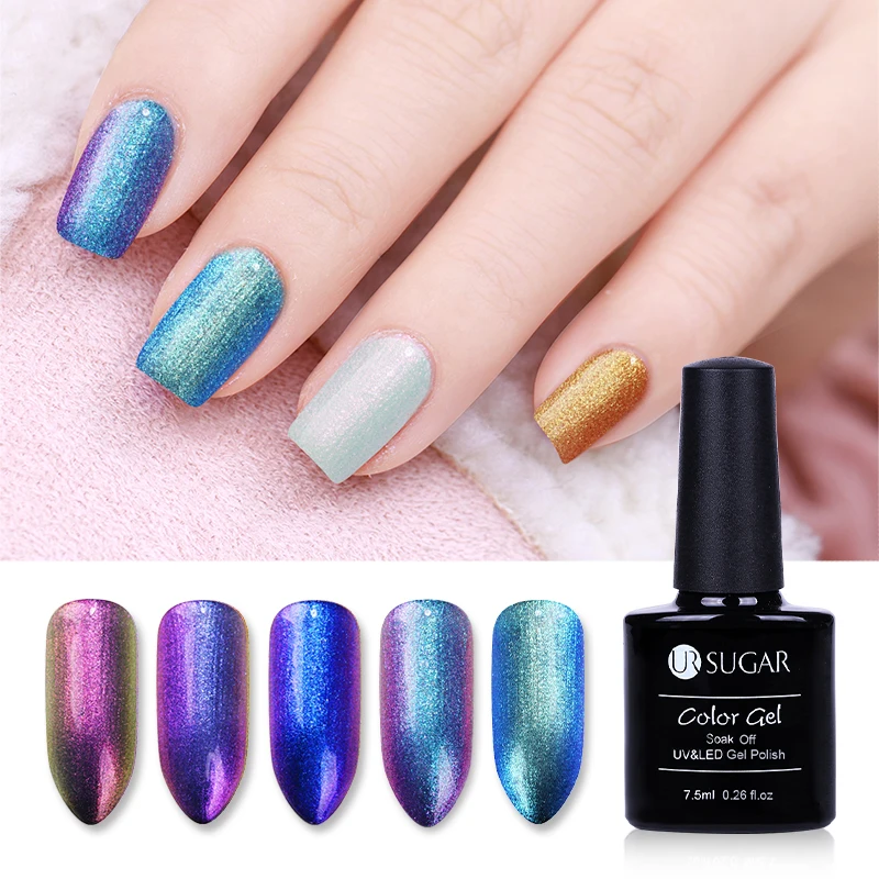 

UR SUGAR Chameleon Gel Lacquer Sparkly UV Gel Nail Polish Color Coat Nail Art Gel Varnish DIY Decoration Nail Art Paint