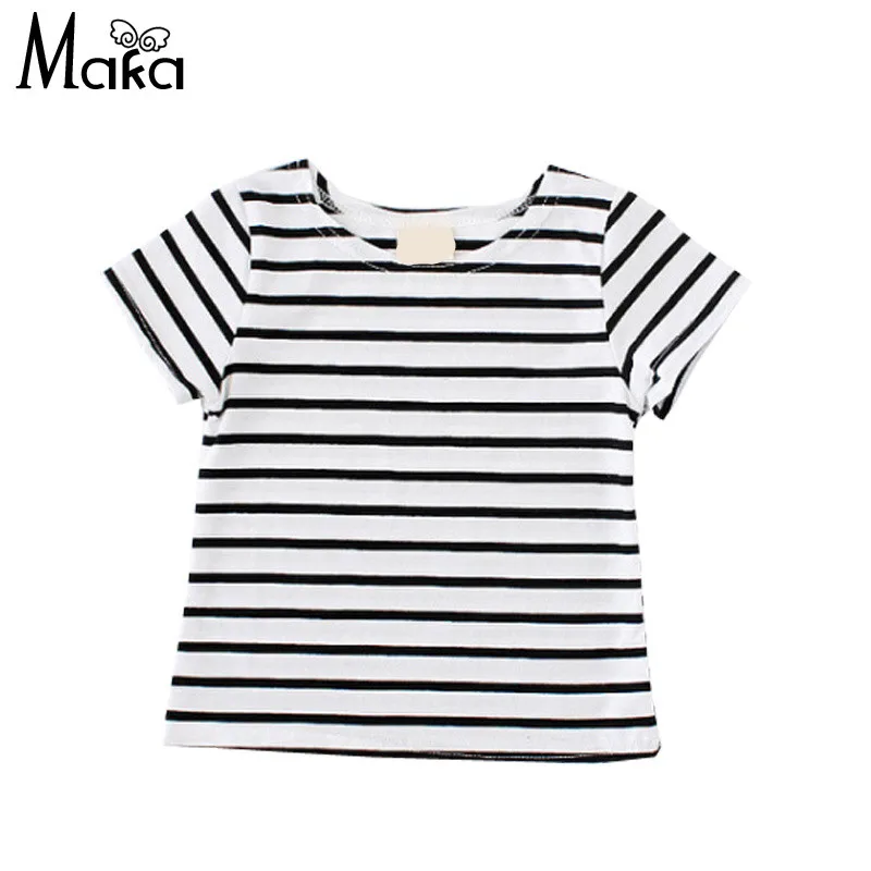 Summer Girl Stripe T-shirt Short Sleeve Tops Newborn Tee 0-2Year