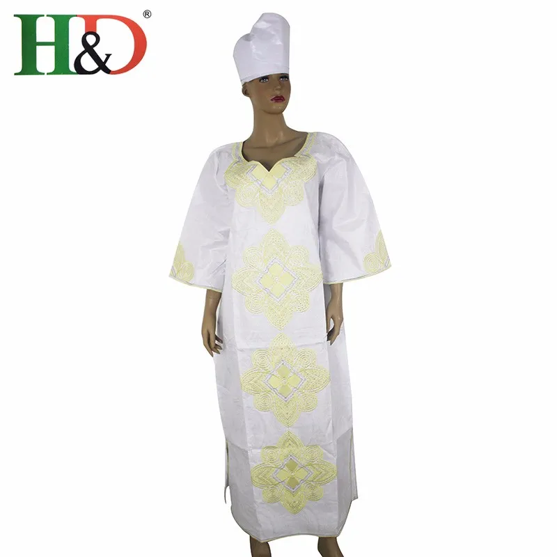 H& D новое модное платье в африканском стиле Базен riche для женщин, хлопок, головной платок, женское длинное платье S2427
