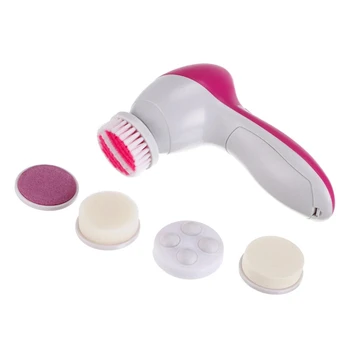 

5 In 1 Wash Electric Facial Wash Brush Household Cleansing Instrument Wash Head Pore Cleaner device Mini Beauty Massager