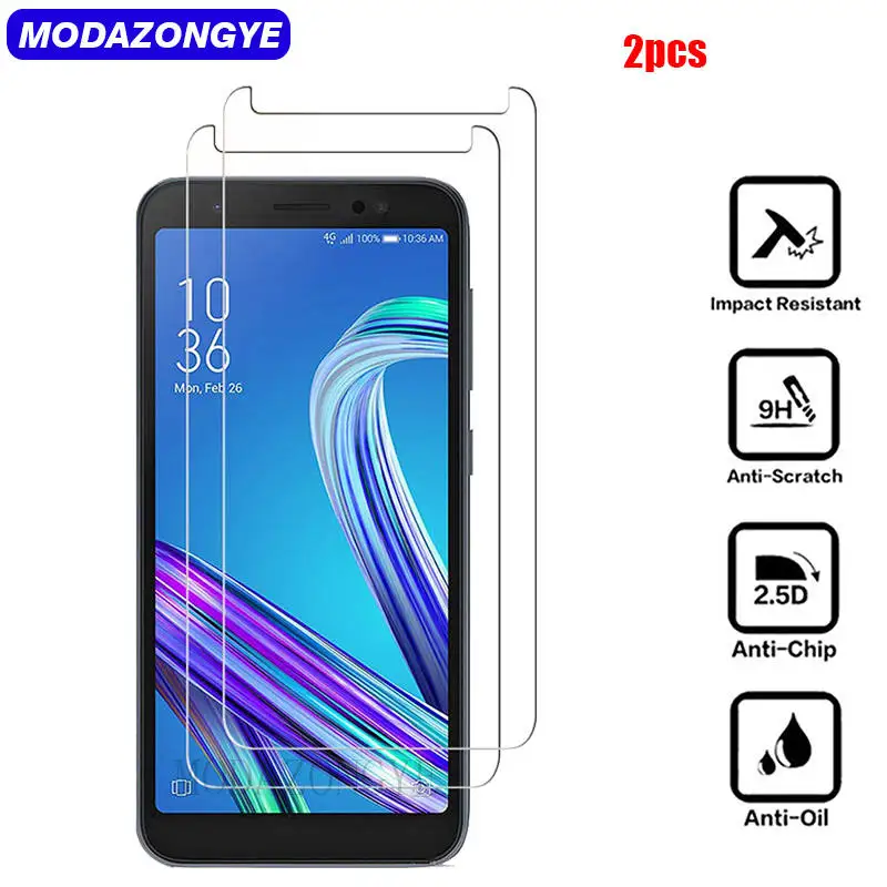 2pcs Tempered Glass Asus ZenFone Live L1 ZA550KL Screen Protector ZA 550KL X00RD Protective Flim | Мобильные телефоны и