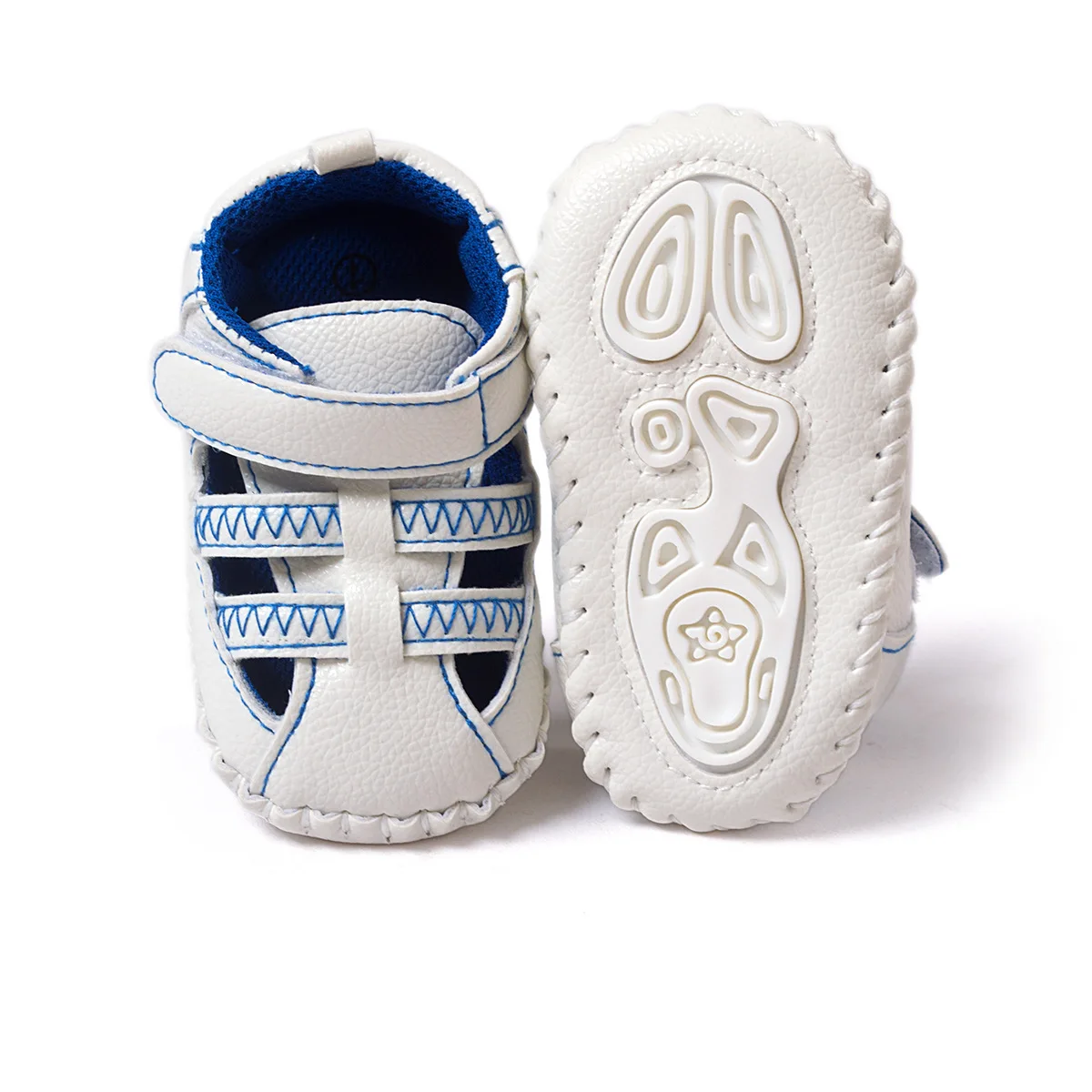 2019 Baby Boys Blue Sandals Cowboy Crib Shoes Summer Infant Babys Walking Shoes