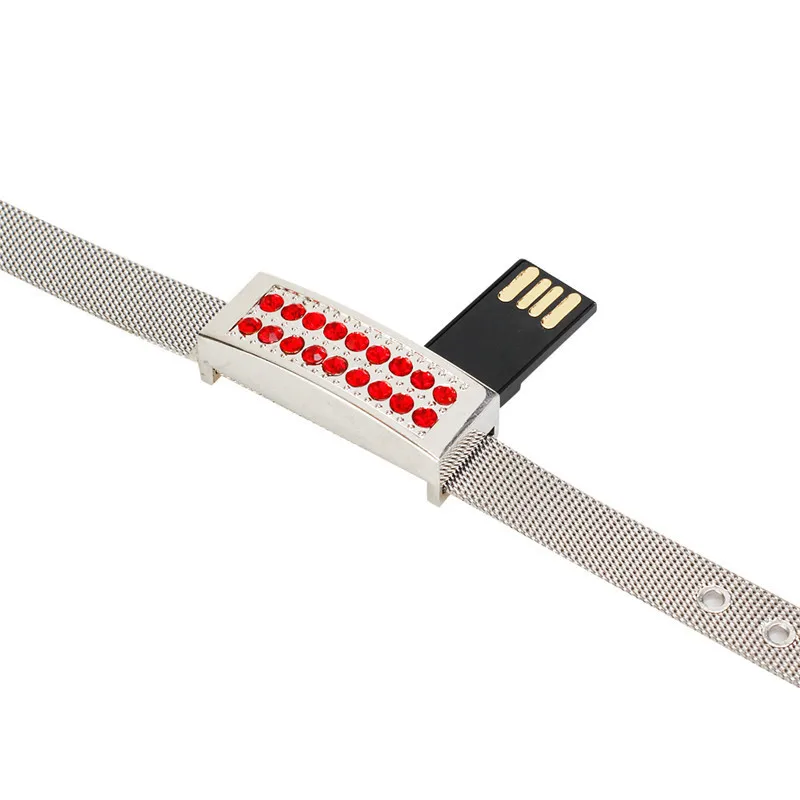 Usb флэш-память 128 ГБ USB флэш-накопитель 32 Гб металлический Флешка 16 Гб браслеты U stick 64 Гб Ювелирная Флэшка с браслетом 8 Гб