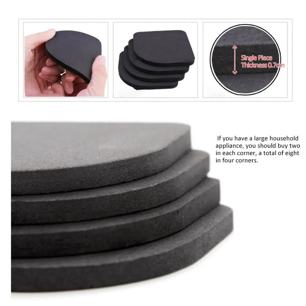

NEW 4PCS Washing Machine Shock Absorption Pad Vibration Reduce Anti-slip Shockproof Pad Silent Cotton EVA Foam Mat #BO
