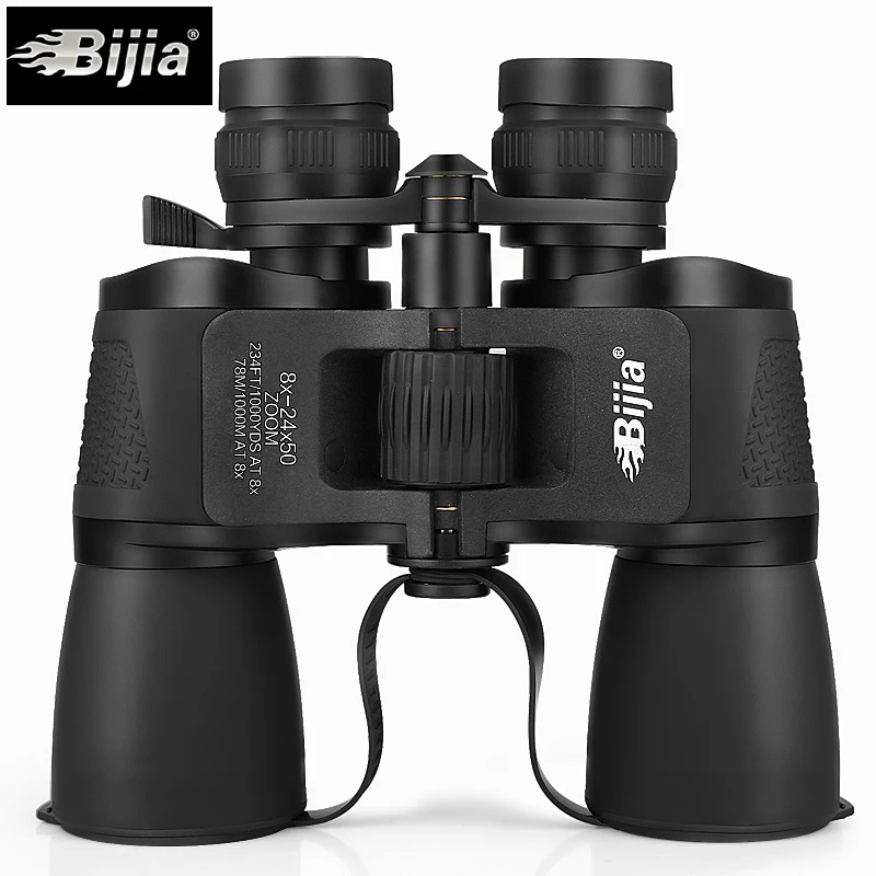 BIJIA 8-24X50 التكبير الصيد المهنية مناظير تلسكوب عالي الوضوح المعيشة منظار ثنائي مقاوم للماء