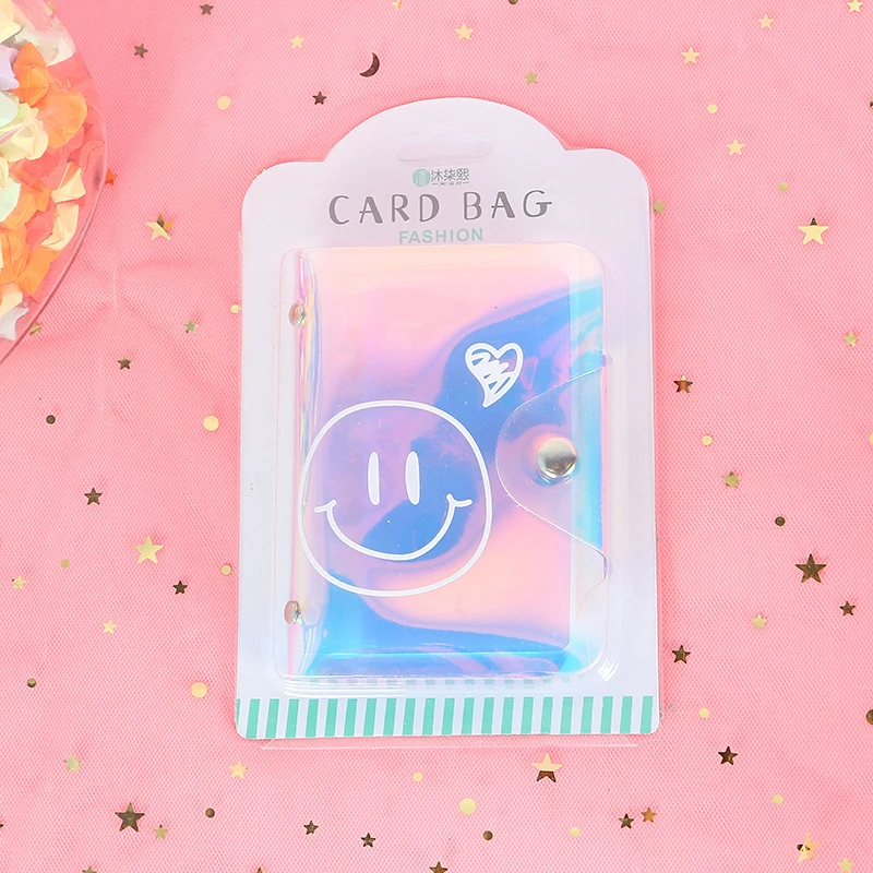 30 шт./лот Творческий Лазерная милые карты сумка автобус держателей карт кредитной карты в Корейском стиле сумка площадь 24 экранов карты