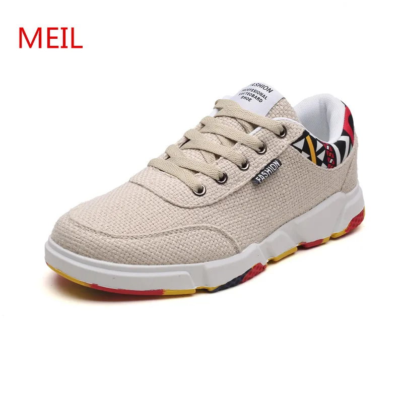 

Men Canvas Shoes Designer Sneakers For Summer Casual Vulcanize Shoes Lace Up Breathable Comfortable Men Footwear Zapatillas