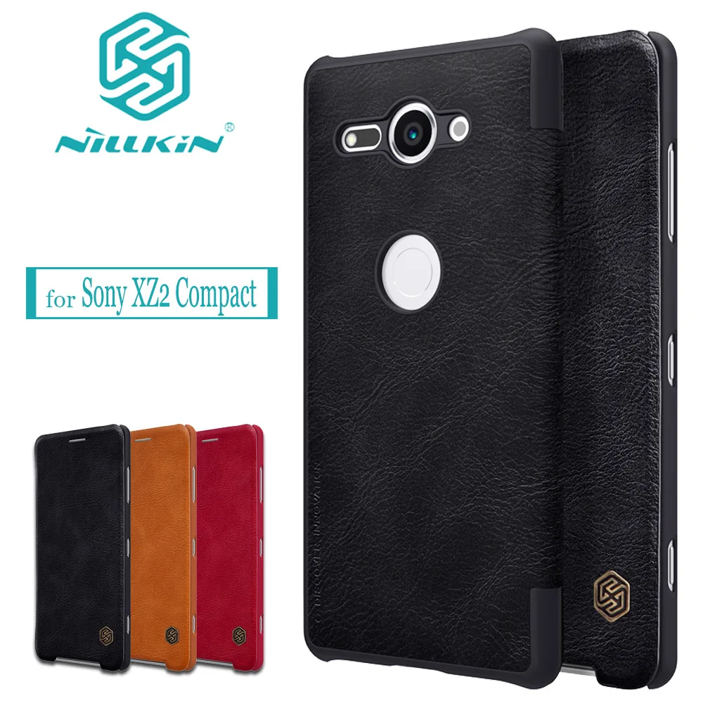 

Nilkin Capa for Sony Xperia XZ2 Compact Case Nillkin Luxury Retro Flip Leather Business Phone Bag Cover for Sony XZ2 Compact