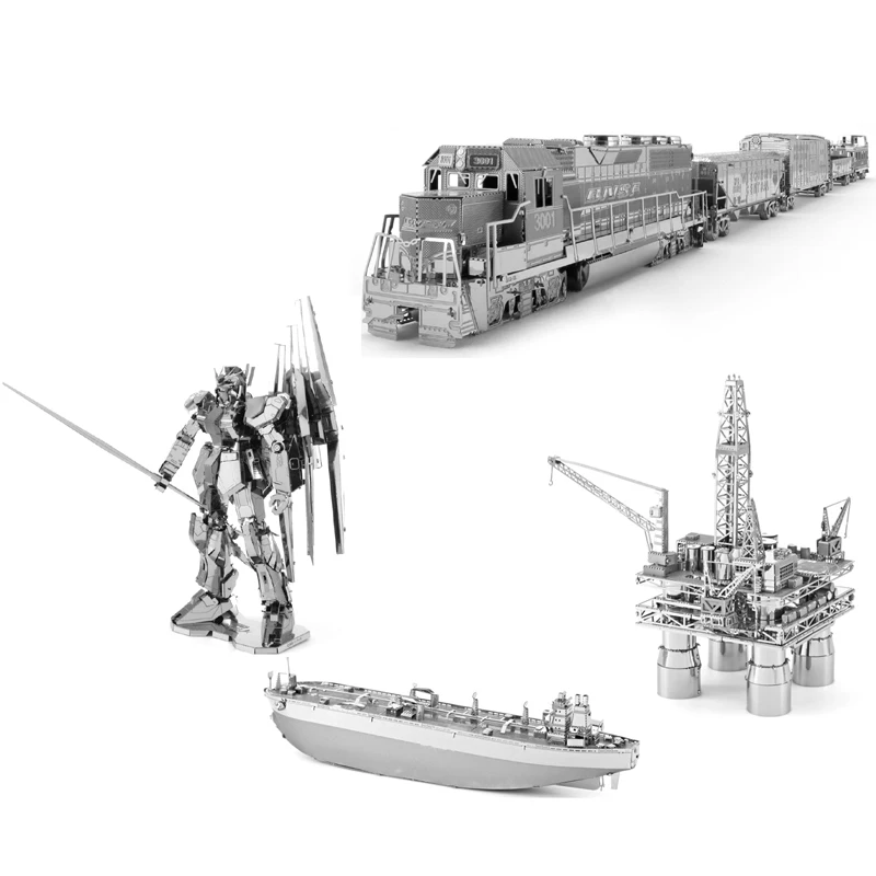 3D DIY металлическая Сборная модель головоломки игрушки масло бурение и круиз Американский поезд набор модель воина игрушки подарок для