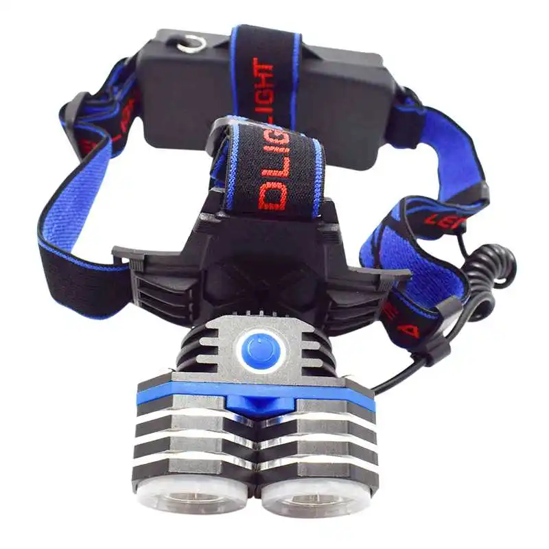 

2 T6 LED Frontal Headlamp Flashlight Waterproof Rechargeable LED 4000LM Head Lamp Head Light for Running Fishing Working Hunting