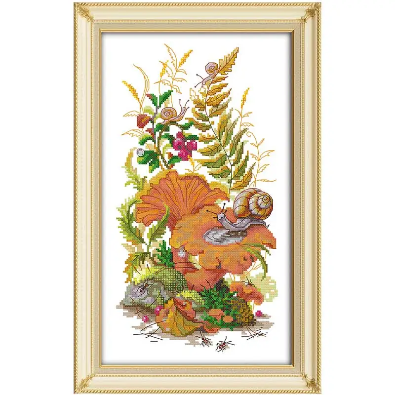 

Snail Patterns Counted Cross Stitch 11CT 14CT Cross Stitch Set Wholesale nimals Cross-stitch Kit Embroidery Needlework