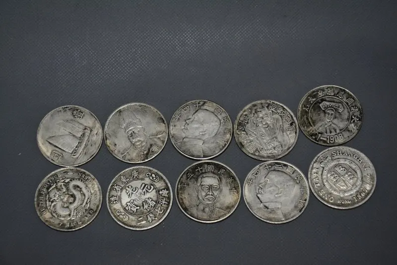 

Rare old Chinese QingDyansty silver coin,10 piece/sets,#01,Free shipping