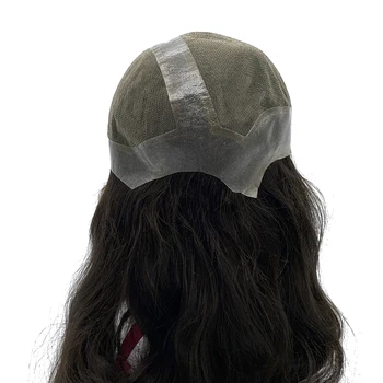 

customized big cap toupee human hair natural wave comfortable Lady Full Cap Wigs