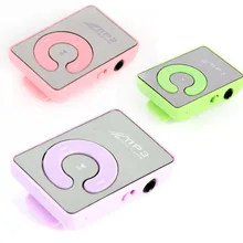 Mp3 плеер мини зеркальный зажим USB цифровой Mp3 музыкальный плеер Поддержка 8 Гб SD TF карта 5 цветов