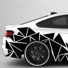 Mayitr 1 шт., 200x60 см, матовый черный треугольник, автомобильная боковая наклейка, камуфляж, автомобильный стиль, Виниловая наклейка, декор для украшения автомобиля