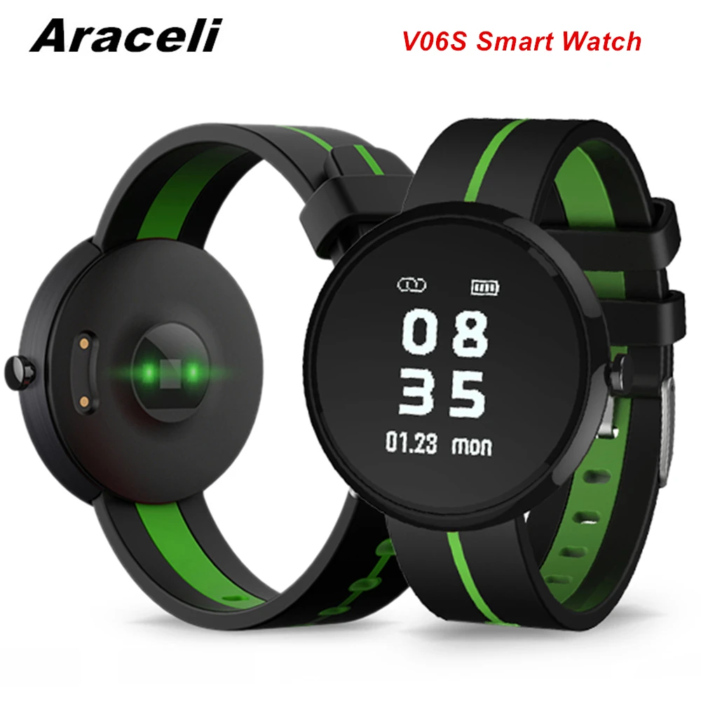 

V06S Smart Watch Bluetooth Heart Rate Monitor Blood Pressure Fitness Tracker SmartWatch Sport Bracelet V06S Smart Watch