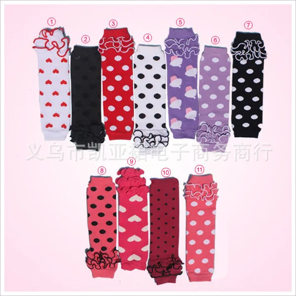 

Kids Girls Babys leg warmers polk dot ruffle legs For Dress Autumn Winter U pick color