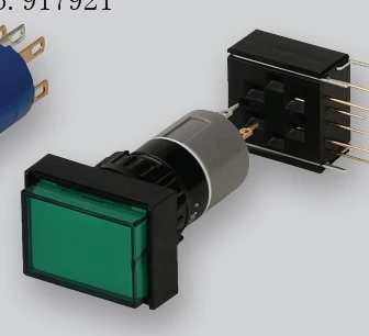 

[ZOB] Switzerland EAO button switch 31-121.0252 reset rectangular 31-261.0252 lock silver contacts --2PCS/LOT
