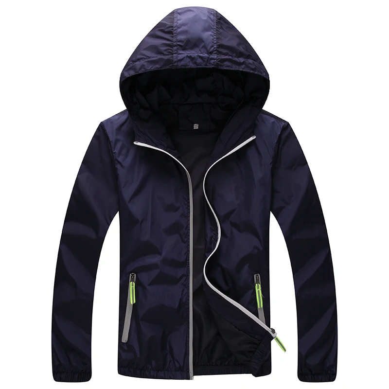  Brieuc Plus Size XS-7XL Spring Autumn Young Men Windbreaker Hooded Jacket Slim Thin Clothing Top Quality Waterproof jacket 